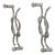 Wall Lamps Sculptures Nodo Model in Chrome by Giacomo Benevelli for Missagli, 1970s, Set of 2 For Sale