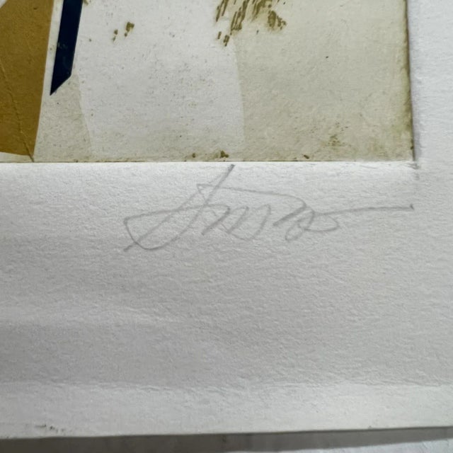 Paper Vintage Abstract Modern Artwork on Paper Signed Art For Sale - Image 7 of 9