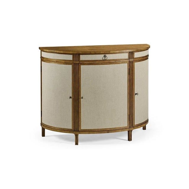 Georgian Modern Demi Lune Cabinet For Sale In Greensboro - Image 6 of 6