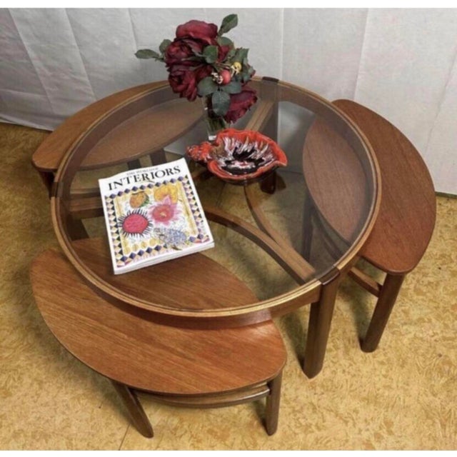 Mid-Century Vintage Teak Trinity Coffee Table from Nathan, 1960s, Set of 4 For Sale - Image 4 of 9