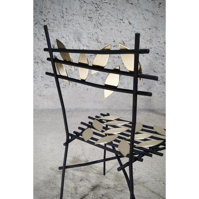 Not Yet Made - Made To Order Autumn Chair in Steel and Brass by Frederic Gaillard For Sale - Image 5 of 8