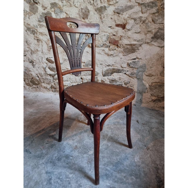 Antique French Bistro Chairs from Thonet, 1920, Set of 4 For Sale - Image 10 of 18