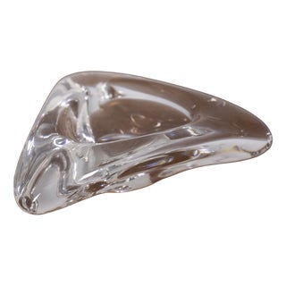 Vintage Italian Crystal Ashtray, 1970s For Sale