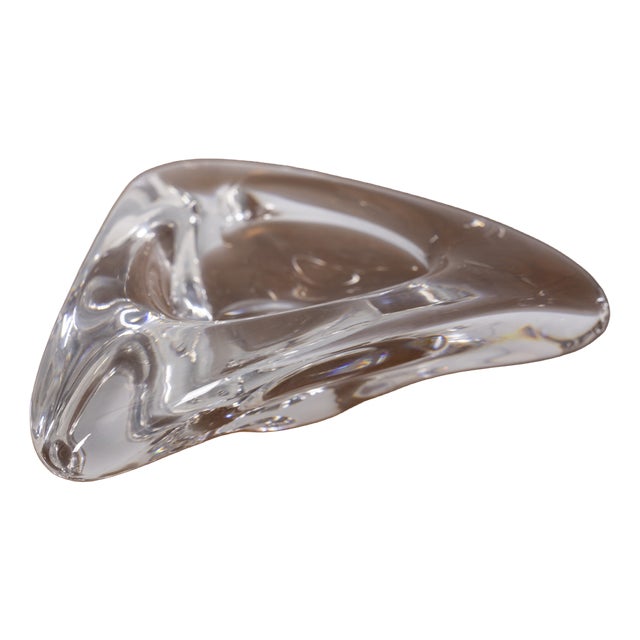 Vintage Italian Crystal Ashtray, 1970s For Sale