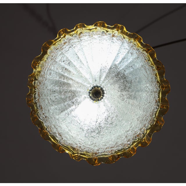 Yellow 1980s Italian Yellow Large Size Murano Glass Ceiling Fixture, Murano For Sale - Image 8 of 8