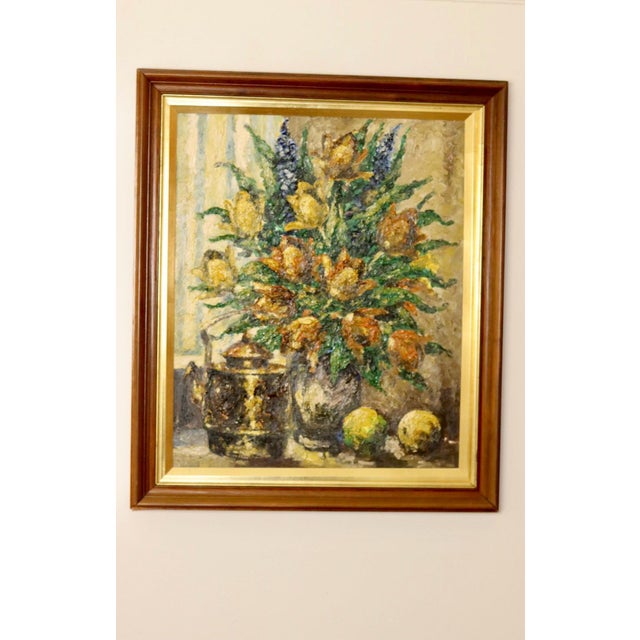 Lars Draabyek, Floral Still Life, 1950s, Oil For Sale - Image 10 of 11