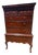 Antique American Georgian New England Style 2 Piece Solid Cherry Highboy Chest on Chest Late 1800s For Sale