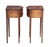 Brown French Bowfront Nightstands or Bedside Tables of Patinated Walnut - Sold as Pair For Sale - Image 8 of 11