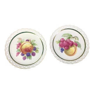 Mid 19th Century H.M.S. Royal Hanover Porcelain Desert Plates- Set of 2 For Sale