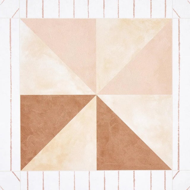 Contemporary Schumacher x Backdrop Alexander Wallpaper in Terracotta & Warm Peach For Sale - Image 3 of 6