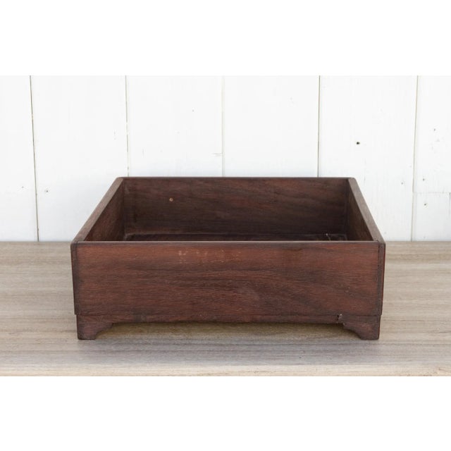 Wood Antique Colonial Square Spice Tray For Sale - Image 7 of 7