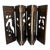 Mid 20th Century Antique Carved Wooden Folding Screen 6-Paneled Hinged Asian Artwork For Sale