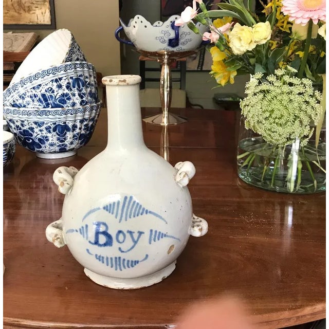 18th Century Boy Drinking Jar, Nevere, France, 1785 For Sale - Image 6 of 7