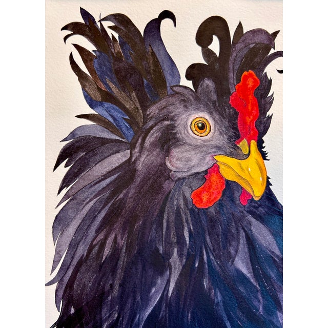 Original watercolor illustration “Little Black Snapdragon” painted on Arches 140LB 100% cotton cold press paper from...