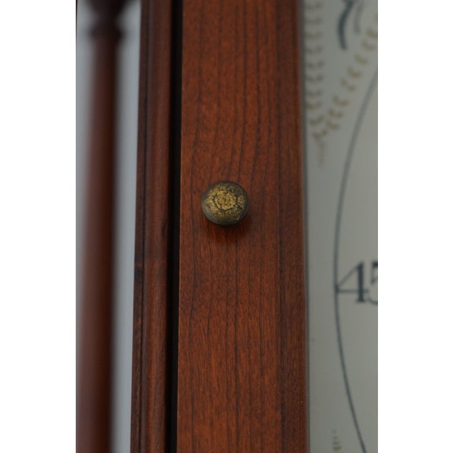 Wood Christian Eby Manheim Inlaid Cherry Grandfather Clock For Sale - Image 7 of 12