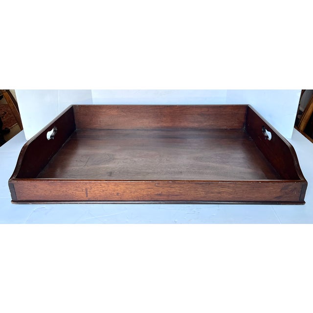 Antique English Mahogany Butlers Tray For Sale - Image 10 of 15