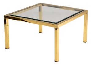 Brass and Glass Coffee Table, Europe, 1970s