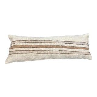 Turkish Hemp Pillow Cushion Natural Beige Brown Cushion Cover 14x40 For Sale