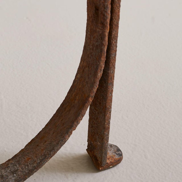 French Cast Iron + Soapstone Console Table, 1940s For Sale - Image 11 of 11