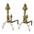 Federal Style Brass Beehive Fireplace Andirons C1920 For Sale