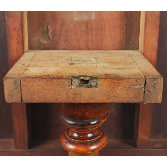 Brown Victorian Tilt Top Table Tripod Rectangular Mahogany, 1890 For Sale - Image 8 of 13