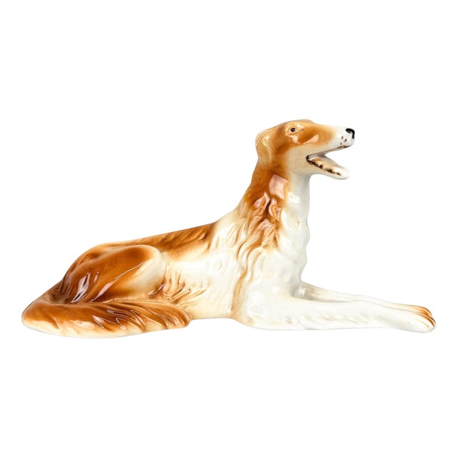 Collie Figurine in Porcelain from Royal Dux, 1970s For Sale