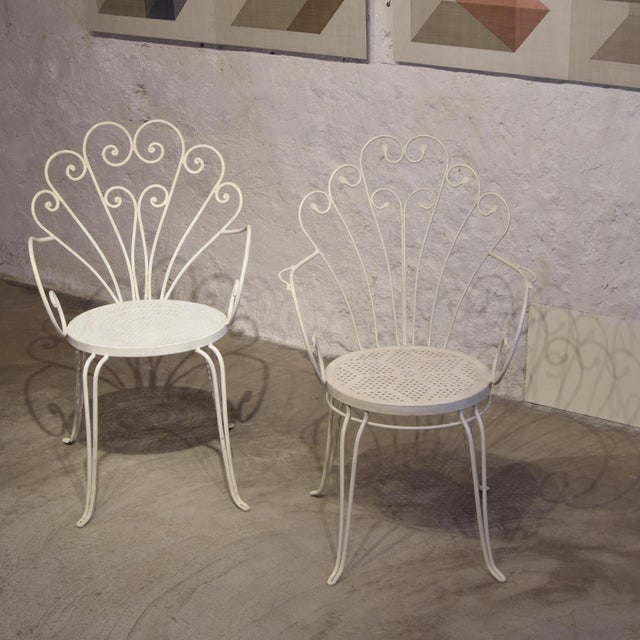 Mid-Century Modern Mid-Century Modern Wrought Iron Garden Chairs by Lio Carminati, 1950s, Set of 10 For Sale - Image 3 of 18