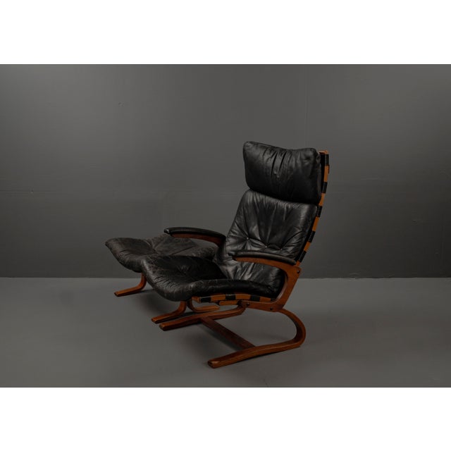 Set of Siesta Chair & Ottoman by Ingmar Relling for Westnofa, Norway, 1960s Set of 3 For Sale - Image 18 of 18