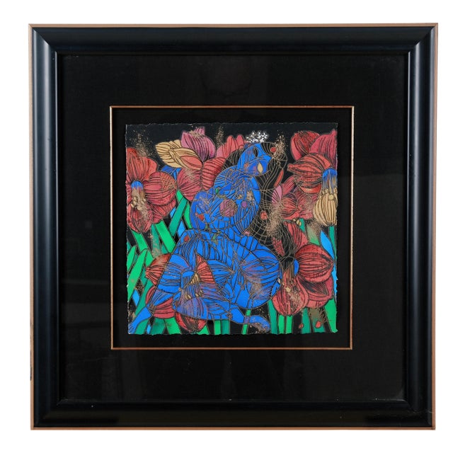 1992 Tiefeng Jiang "Life" From Nature Suite Hand Signed & Numbered Limited Edition Hc 15/20 Framed Deckled Serigraph For Sale