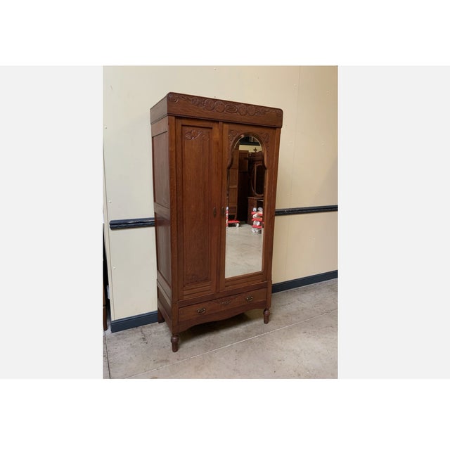 Vintage Art Deco Wardrobe, 1930 For Sale - Image 9 of 9
