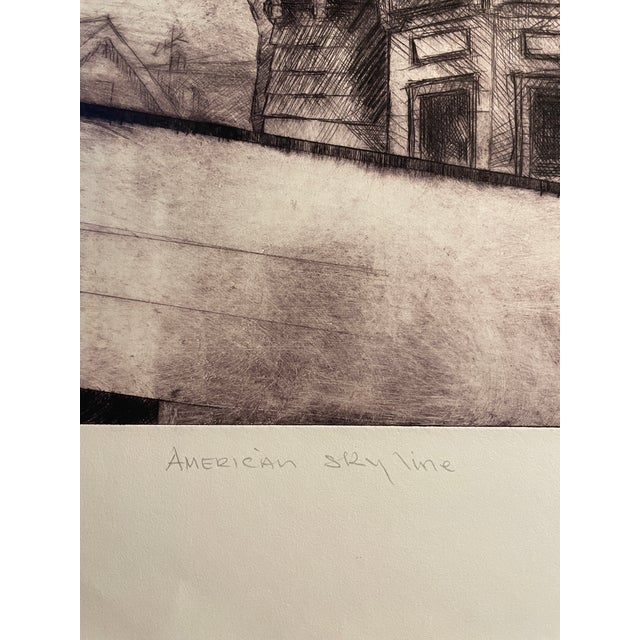 1980s Raffael DiLauro American Skyline Etching Artist Proof For Sale - Image 5 of 6