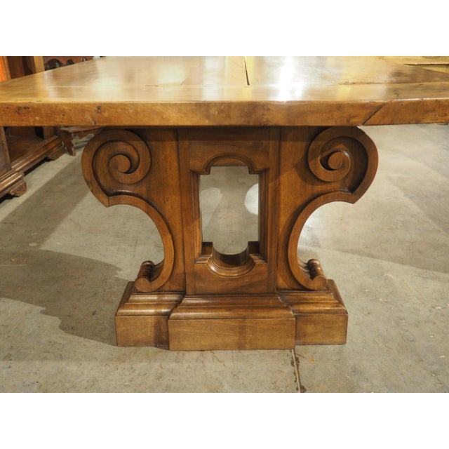 Elegant Circa 1850 French Dining Table in Solid Walnut For Sale - Image 13 of 18