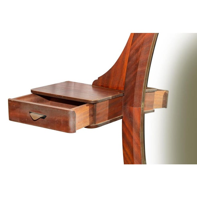 Vintage Oval Mirror, Italy, Mid-20th Century For Sale - Image 4 of 10