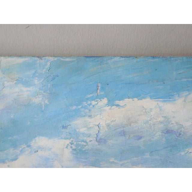 Mid 20th Century Mid 20th Century Modernist Beach and Seascape Painting For Sale - Image 5 of 7