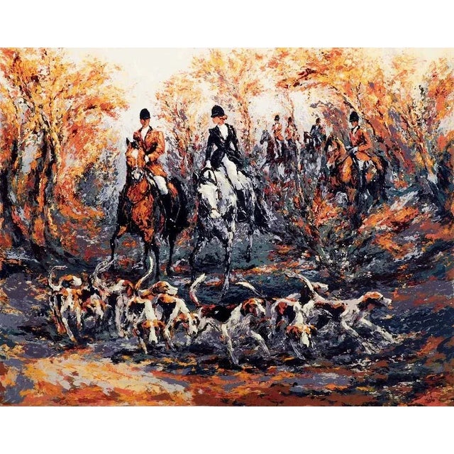 "Autumn Hunt" by Mark King Original Limited Edition Serigraph on Paper Hand signed by the artist Image Size: 30" x 37.5"...