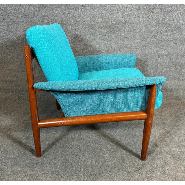 1960s Vintage Danish Mid Century Modern Teak Lounge Chair and Ottoman by Grete Jalk For Sale - Image 5 of 11