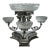 Unique 1-of-1 Elkington 'Chased Master' Tripartite Epergne: 1851/1871 Design Transition Model by Jeannest & Willms - 1 Piece For Sale