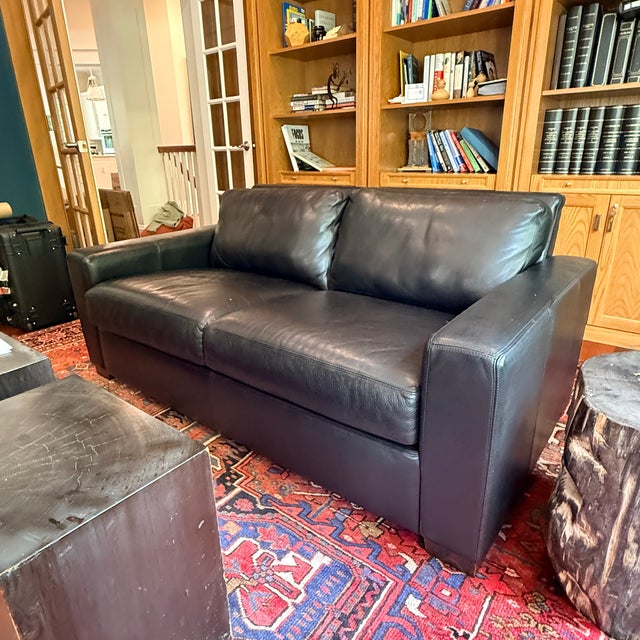 2010s DWR American Leather Sofa For Sale - Image 5 of 6
