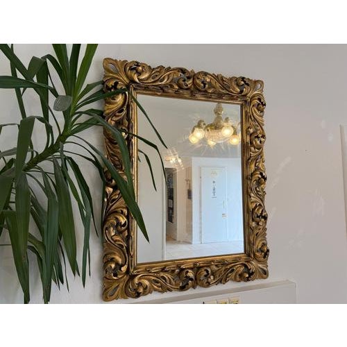 Original Florentine Mirror circa 1890 - A Dream Piece. Dimensions: Height x Width 135 x 107 cm. For sale is a carved...