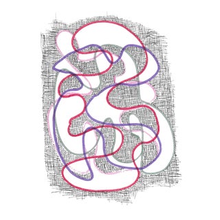 1990s Atomic Drawing by William Glen Davis For Sale