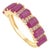 2.89 Carat Ruby & Diamond Band Ring in 14k Yellow Gold Stackable Design Size 7 For Sale