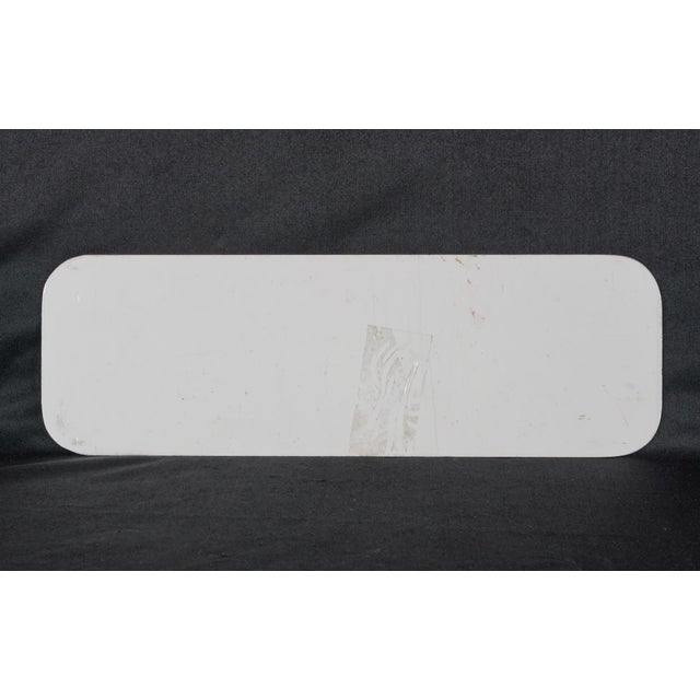 Blue Vintage Aluminum Arrow Directional Guide Sign For Sale - Image 8 of 9