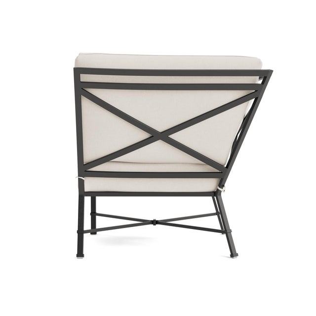 Brown Jordan Brown Jordan Venetian Corner Sectional, Textured Pewter frame with Fusion Natural fabric For Sale - Image 4 of 11