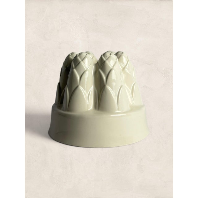 Cream Antique English Ironstone Jelly Mold For Sale - Image 8 of 10