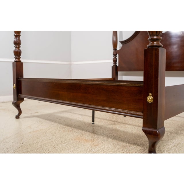 Thomasville King Size Cherry 4 Post Poster Bed For Sale - Image 10 of 14