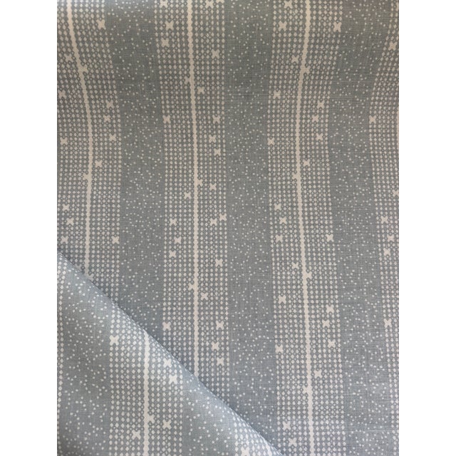 Traditional Schumacher Stella Stripe Blue Fabric 182112 Veere Grenney Collection 4 1/2 Yards For Sale - Image 3 of 7