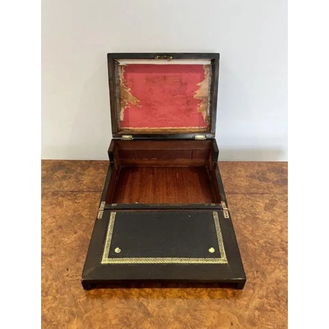 Victorian Tunbridge Ware Inlaid Writing Box, 1860s For Sale - Image 4 of 6