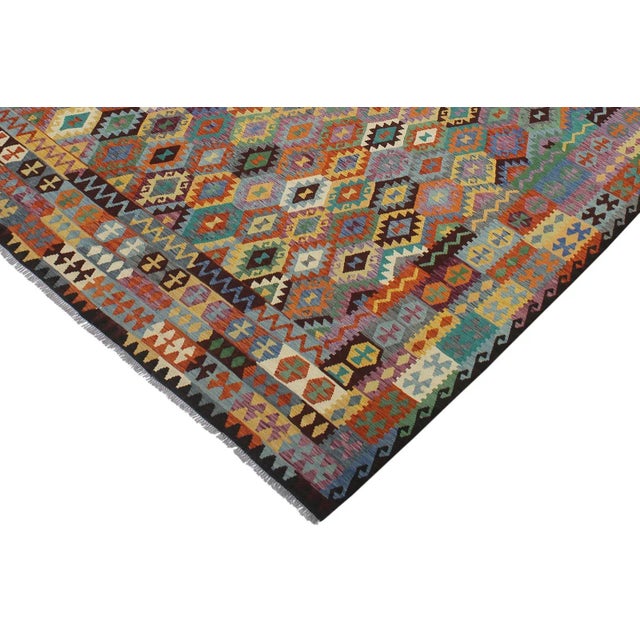 Early 21st Century Caucasian Kilim Rust Brown Wool Rug For Sale In New York - Image 6 of 8