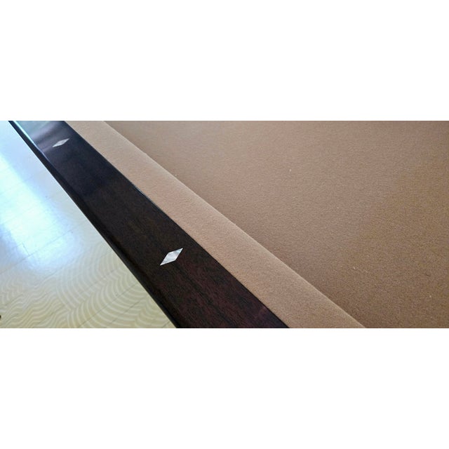 Antique Burled Walnut Billiards Table, Circa Late 1800's For Sale - Image 11 of 12