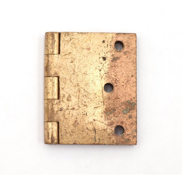 Vintage 3 X 2 In. Corbin Solid Brass Cabinet Hinge For Sale - Image 4 of 5